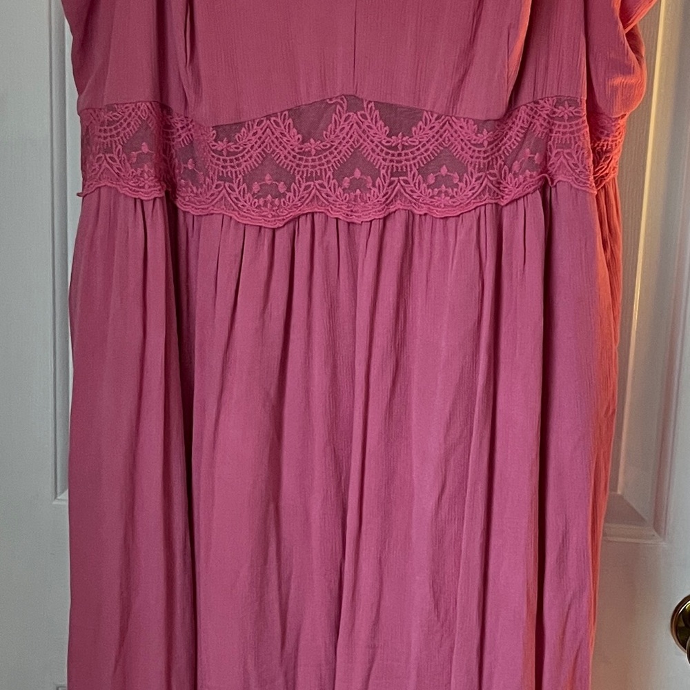 Torrid Pink Lace Detail Maxi Dress - Size 5